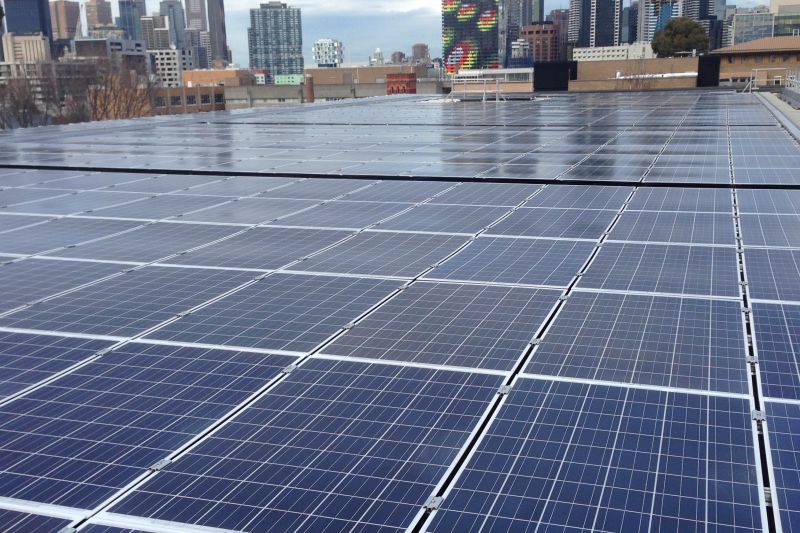solar panels at Melbourne University